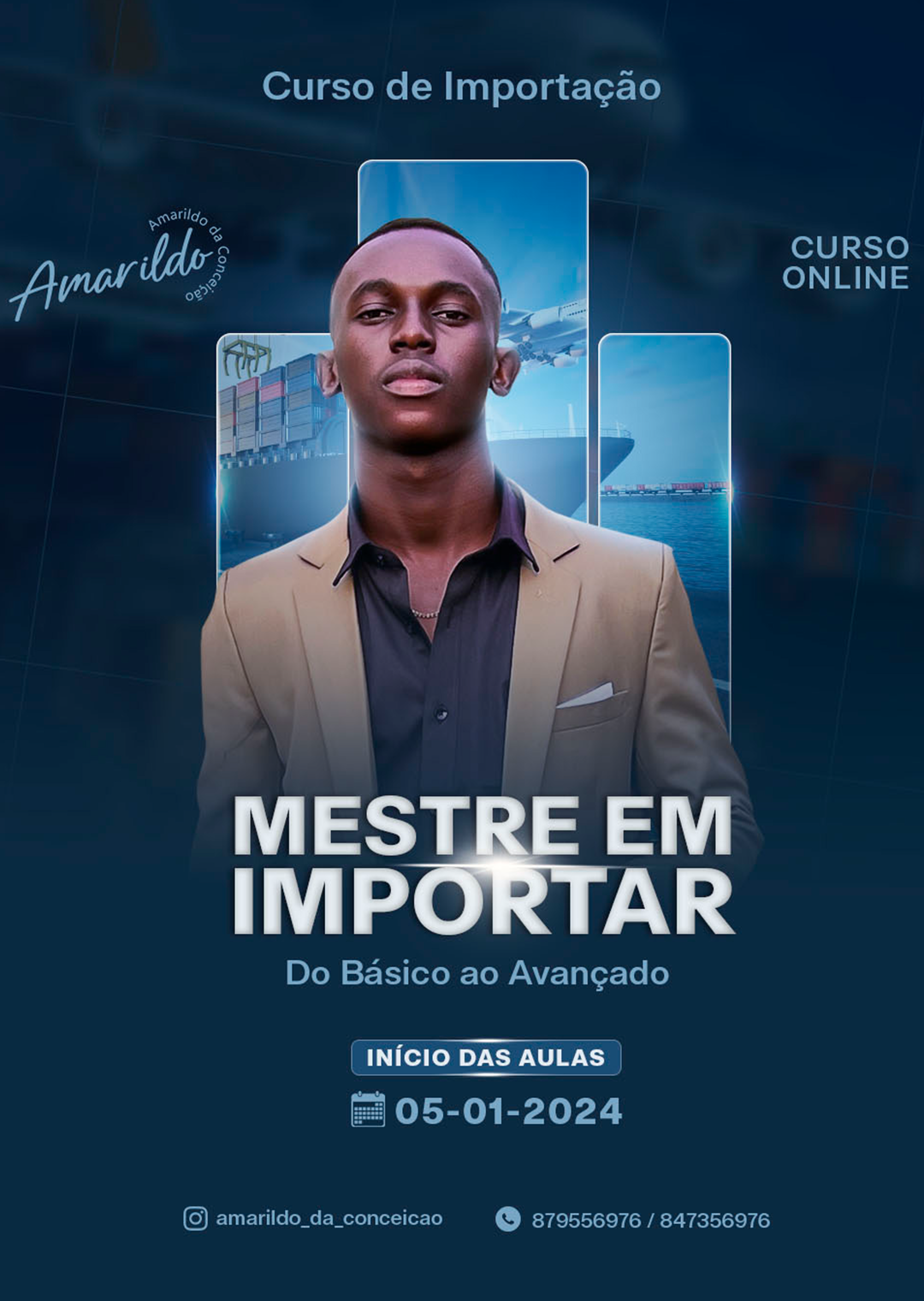 flyer curso importação